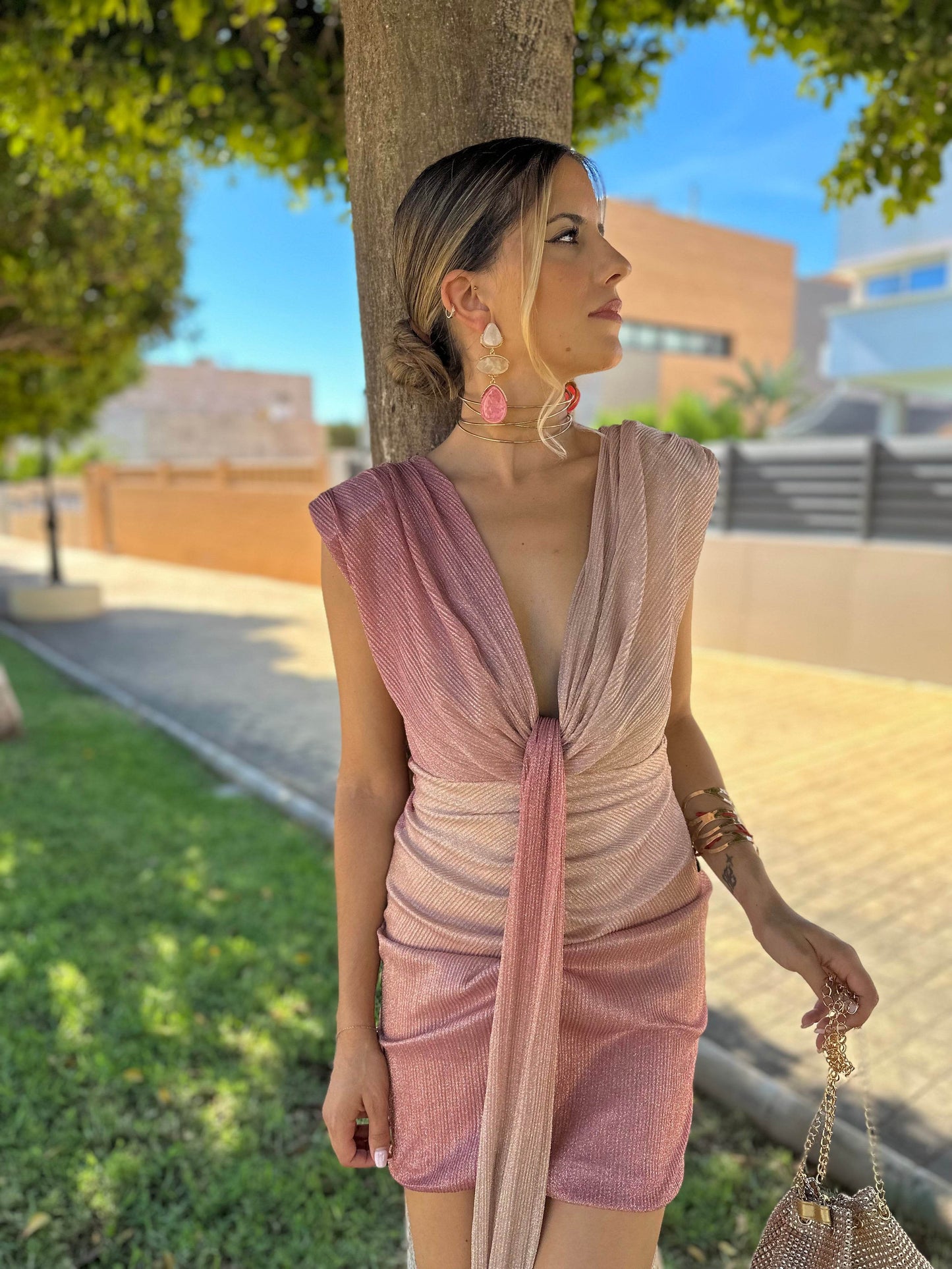 VESTIDO LENI ROSA ORO - hemeloshop
