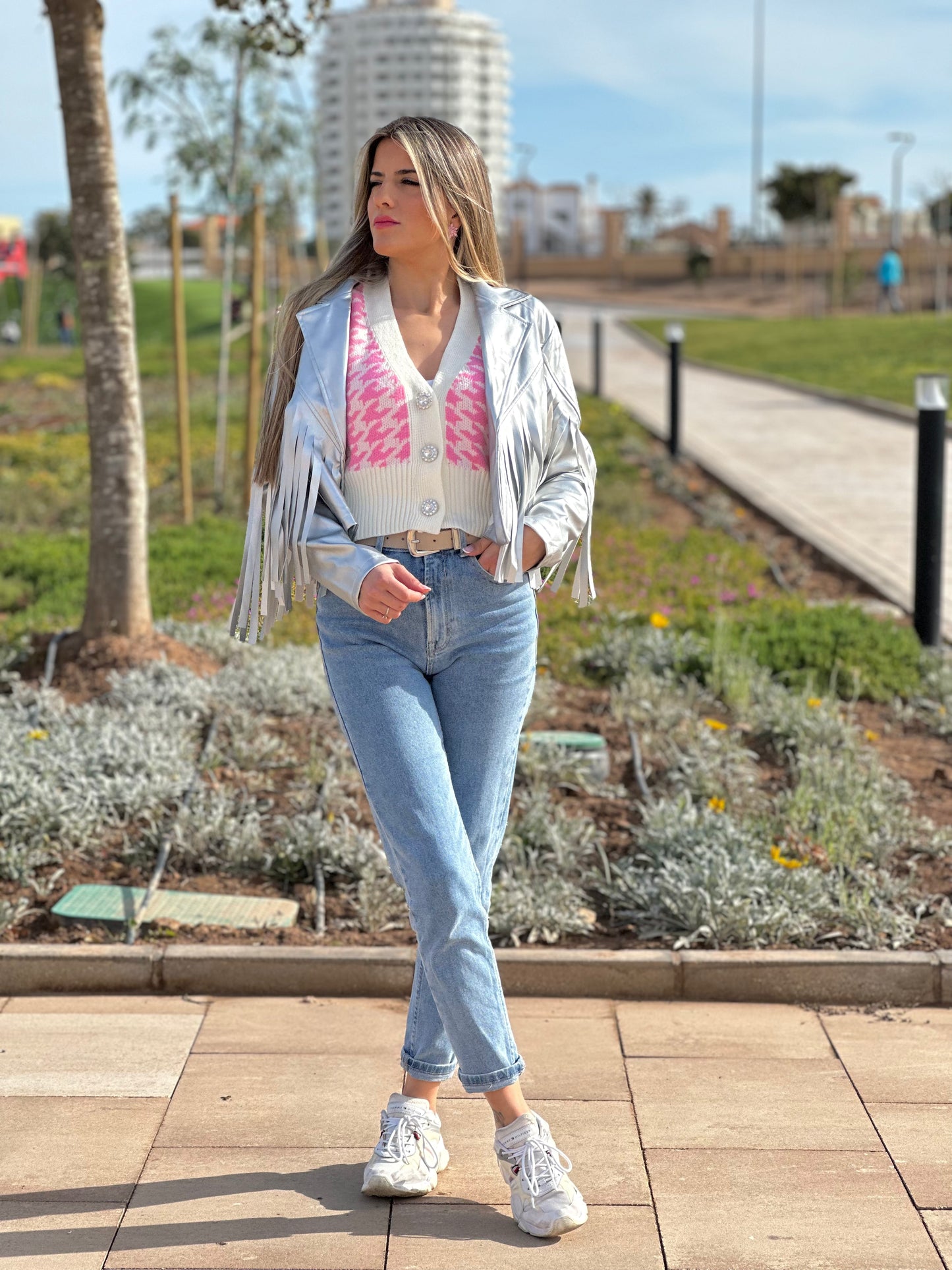 CHAQUETA PLATEADA