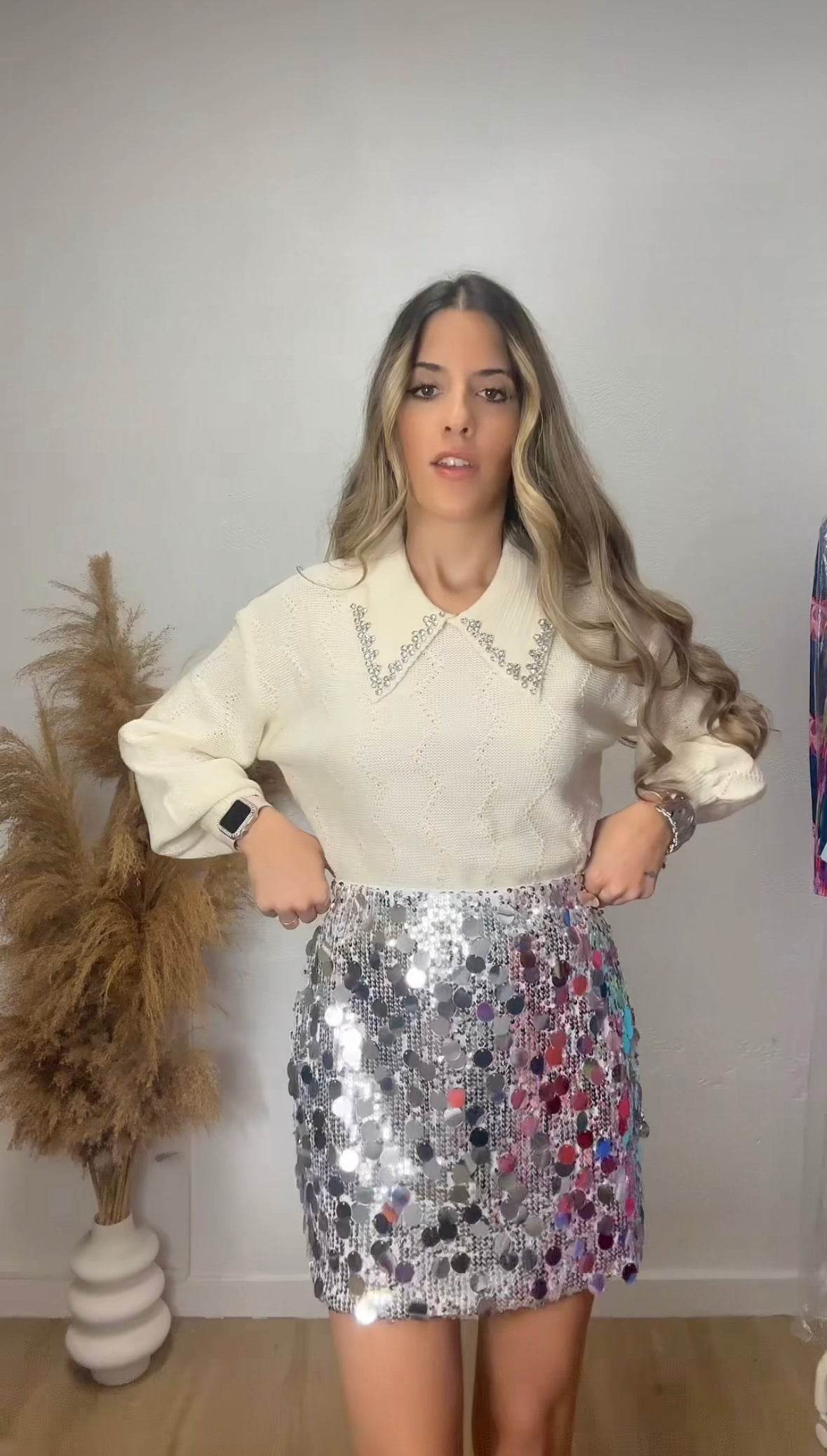 FALDA LENTEJUELAS PLATA - hemeloshop