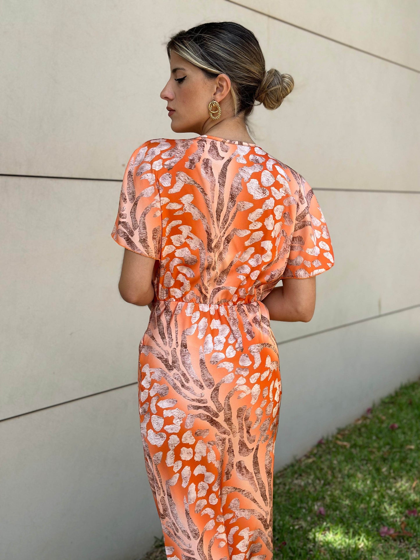 VESTIDO DELMA NARANJA - hemeloshop