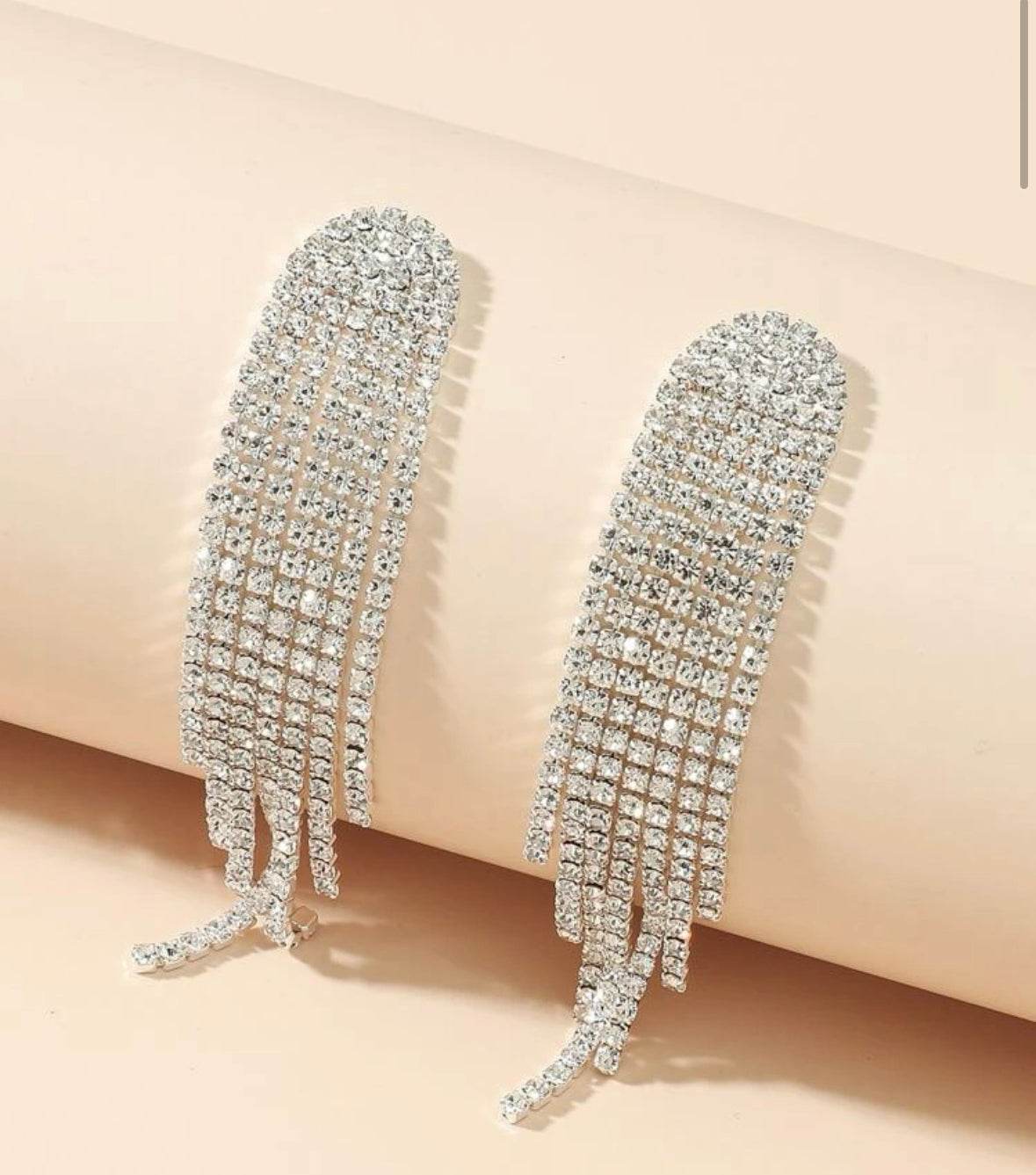 PENDIENTES CASCADA PLATEADO - hemeloshop