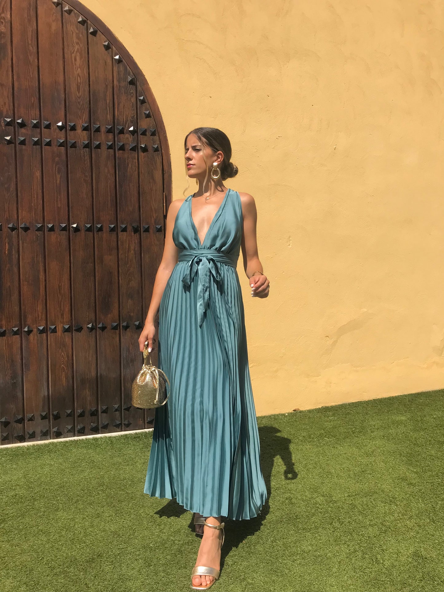 VESTIDO ATENEA VERDE CENIZA - hemeloshop