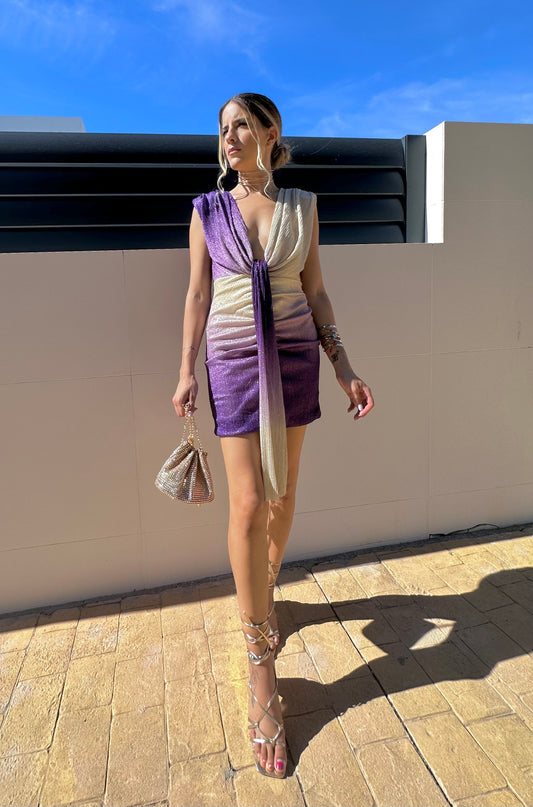 VESTIDO LENI MORADO ORO