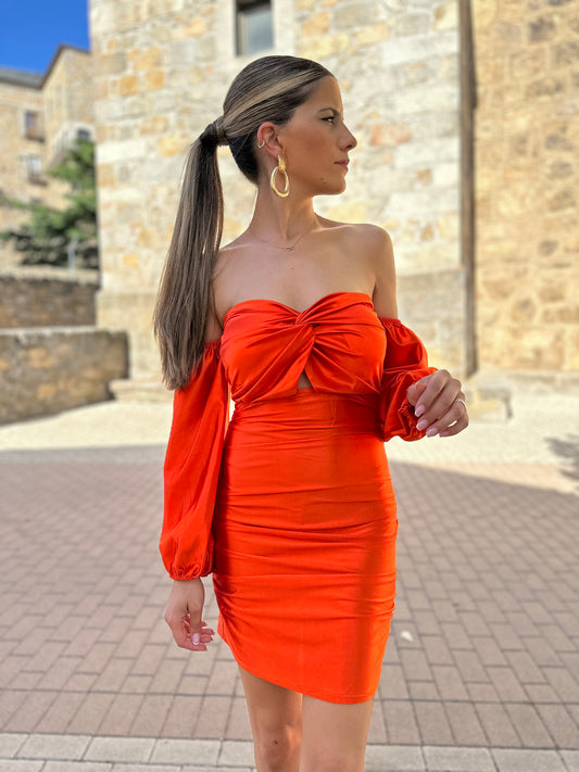 VESTIDO ESMERALDA NARANJA