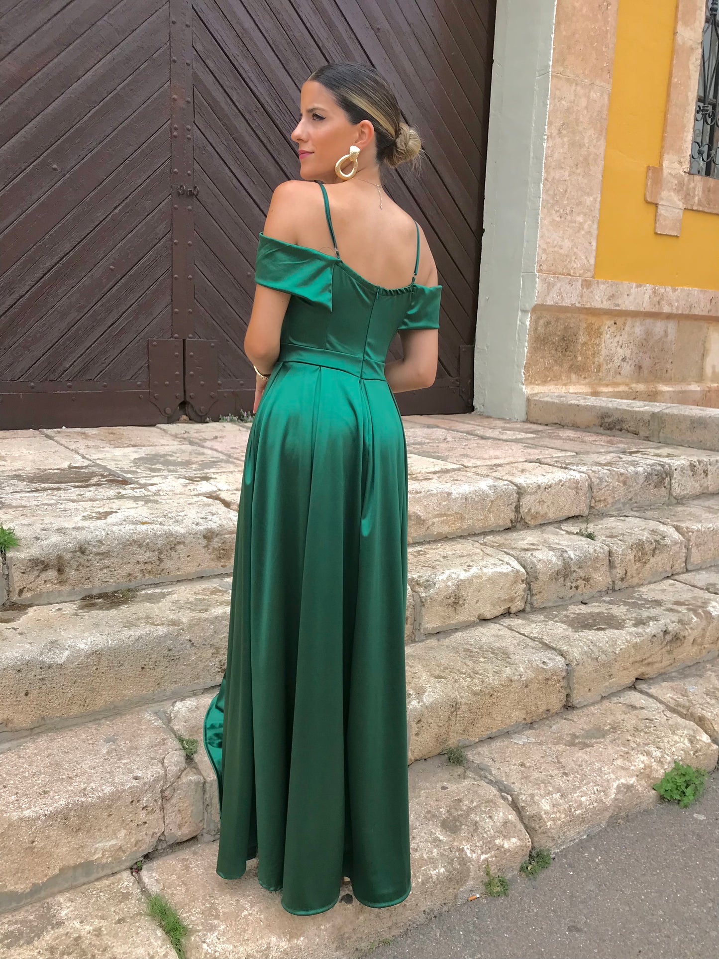 VESTIDO GALA VERDE