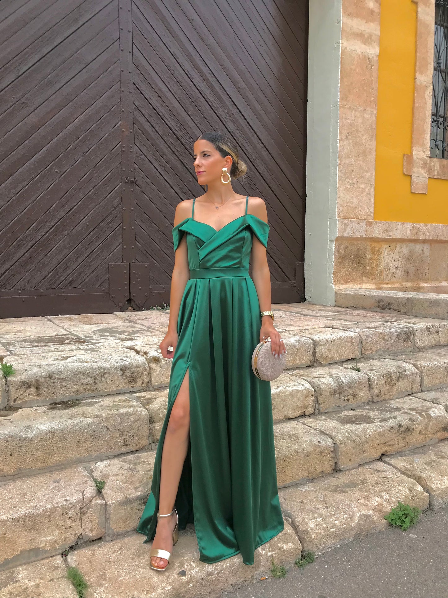 VESTIDO GALA VERDE